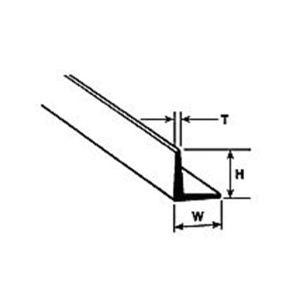 Plastruct 1/16" Styrene Angle 90502