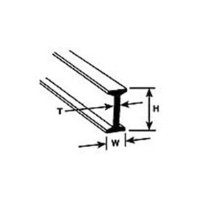 Plastruct 1/16" Styrene I Beam 90511