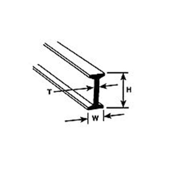 Plastruct 1/16" Styrene I Beam 90511