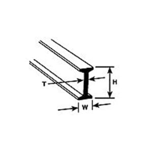 Plastruct 1/2" Styrene Beam 90520