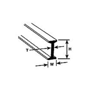 Plastruct 5/32" Styrene I Beam 90514