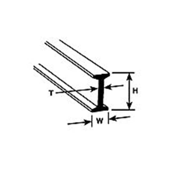 Plastruct 5/16" Styrene Beam 90517