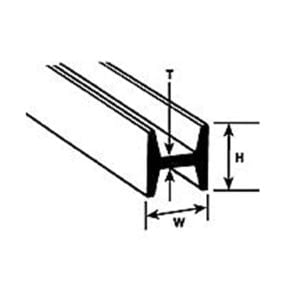 Plastruct 1/16" Styrene H Column 90541