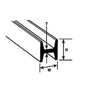 Plastruct 5/16" Styrene H Column 90547