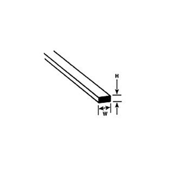 Plastruct .010x.030 Styrene Strip 90711