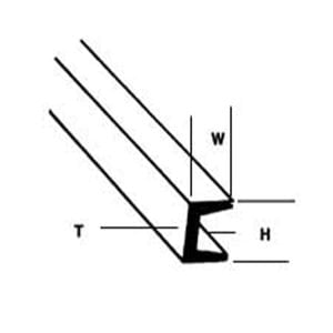 Plastruct 1/16" Styrene Deep Channel 90581