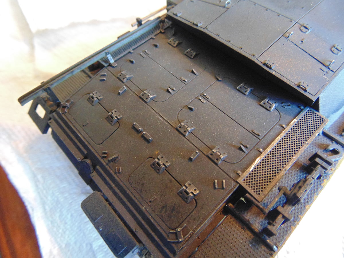 Tamiya Stug III Engine Area Plain Paint And Silver Weathering