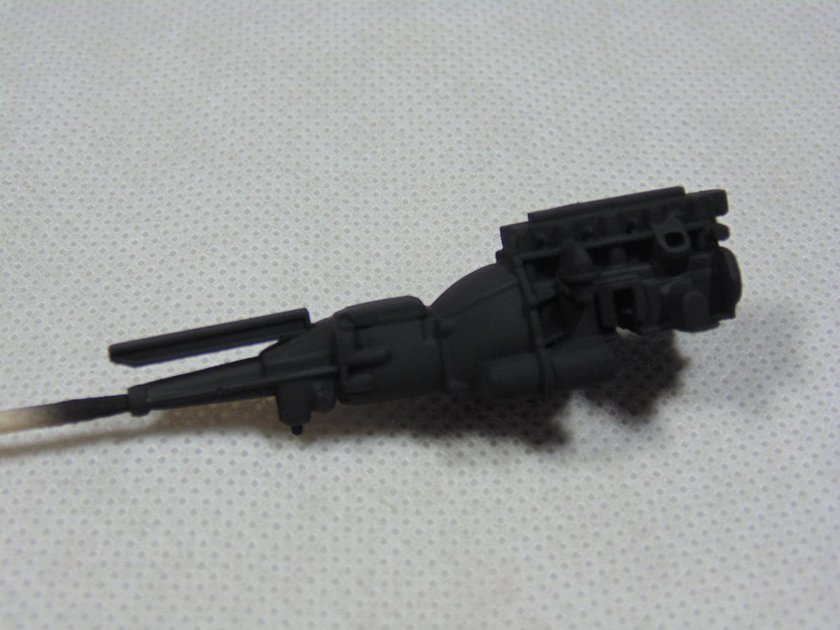Car Engine Painted Flat Black