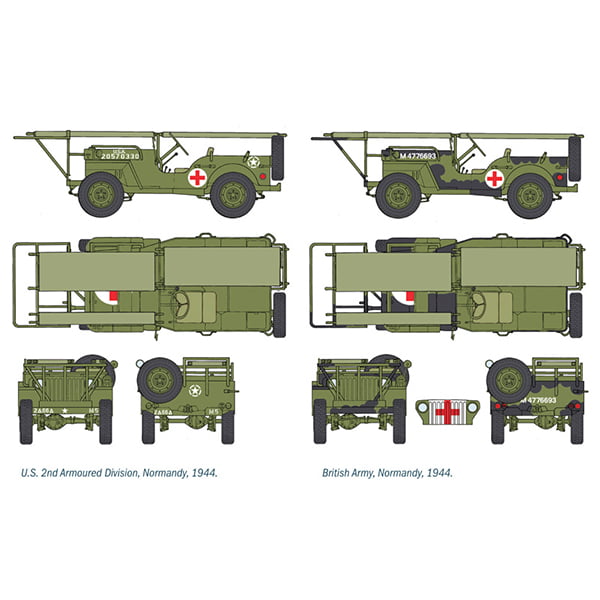 Italeri 1/4 Ton 4x4 Ambulance Jeep 1:35 Scale 326