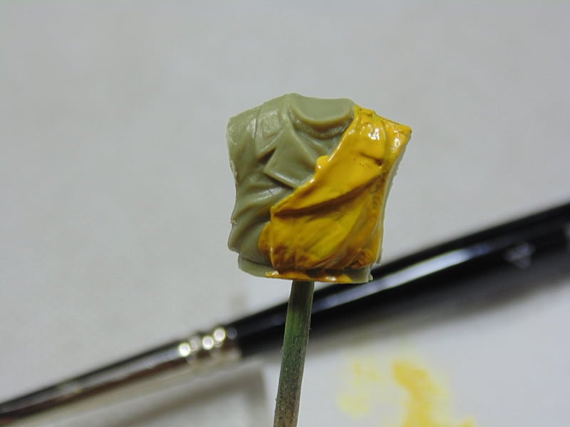 Close Up of Torse with Middle of Black Brush