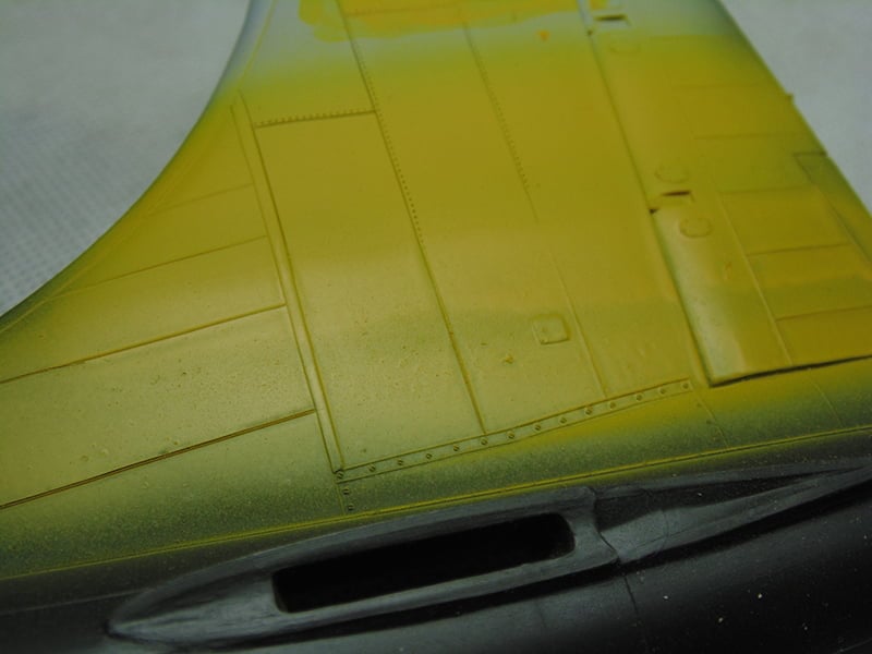 Sprayed Vertical Stabilizer