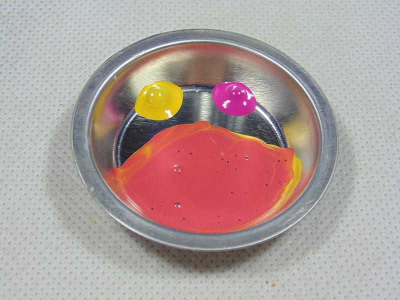 Yellow and Magenta Drops and Mixed