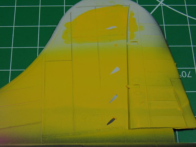 Aircraft Tail with Lift Marks