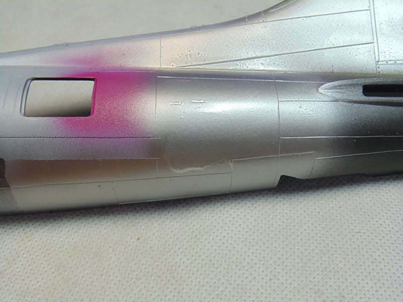 Bright Silver Next to Magenta Spot