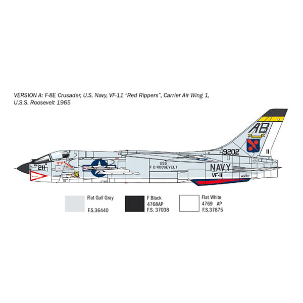 Italeri F-8E Crusader 1:72 Scale 1456