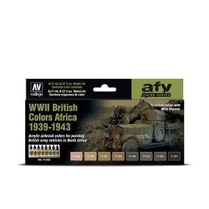 Vallejo WWII British Colrs Africa 1939-1943 Set of 8 71622