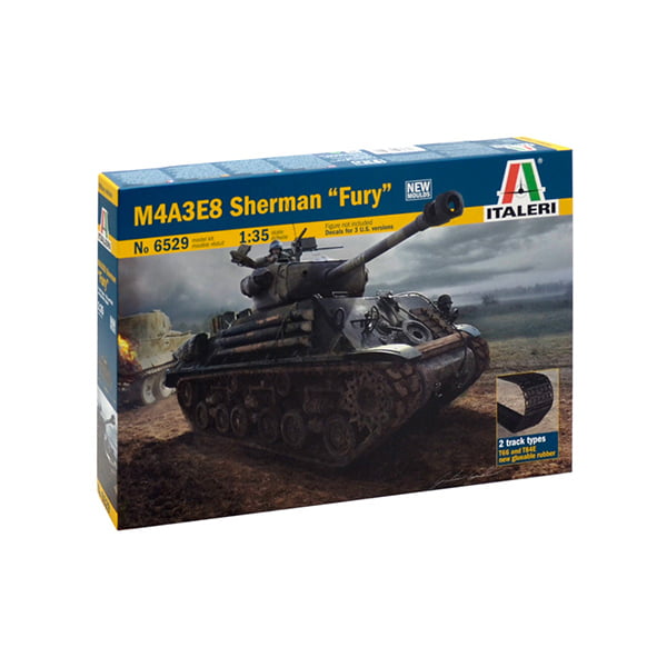 Italeri M4A3E8 Sherman Tank Fury 1:35 Scale 6529