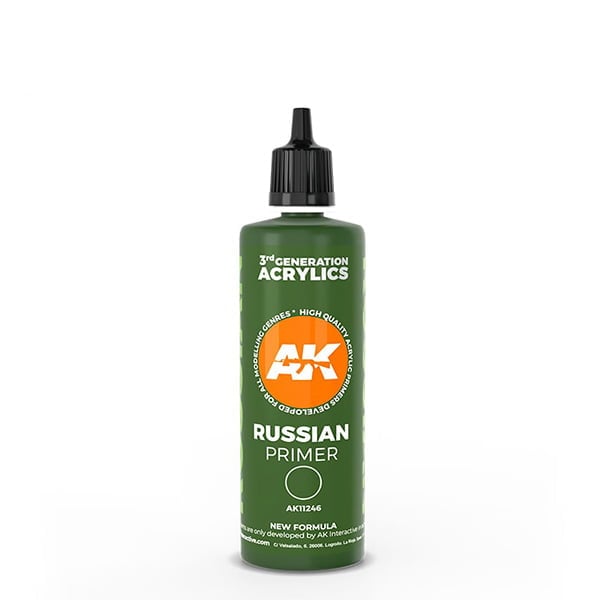 AK Interactive 3rd Generation Acrylic Russian Green Primer 100ml 11246