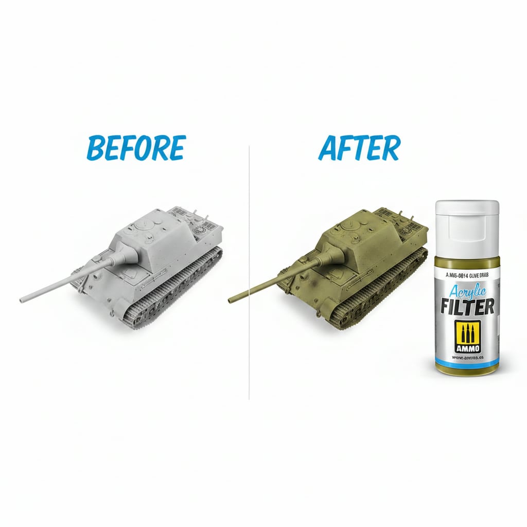 Ammo by Mig Jimenez Acrylic Filter Olive Drab AMIG0814