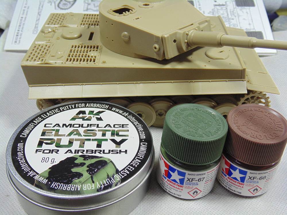 AK Interactive putty with Tiger 1 and paint