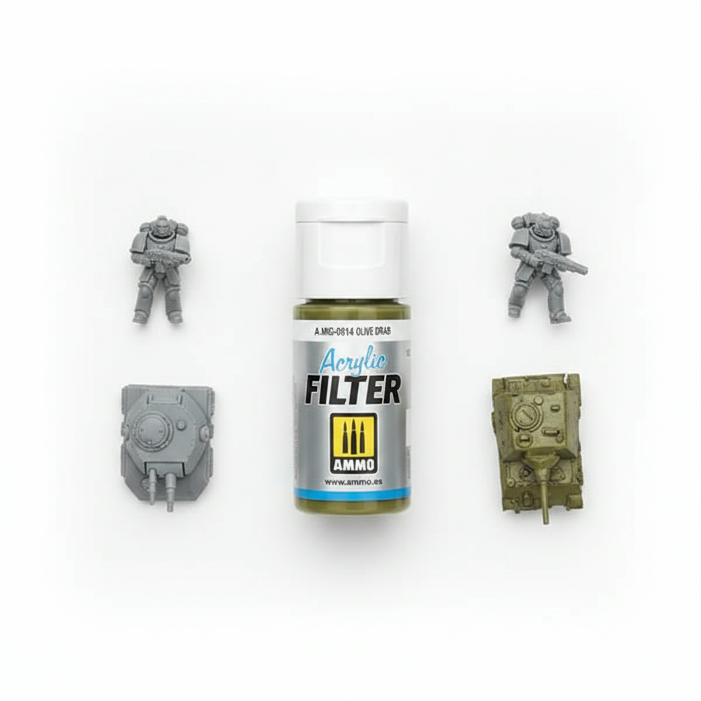 Ammo by Mig Jimenez Acrylic Filter Olive Drab AMIG0814
