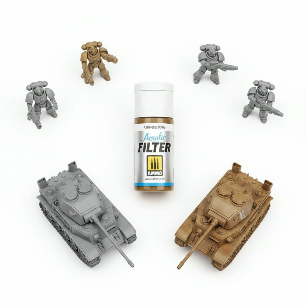 Ammo by Mig Jimenez Acrylic Filter Ochre AMIG0822