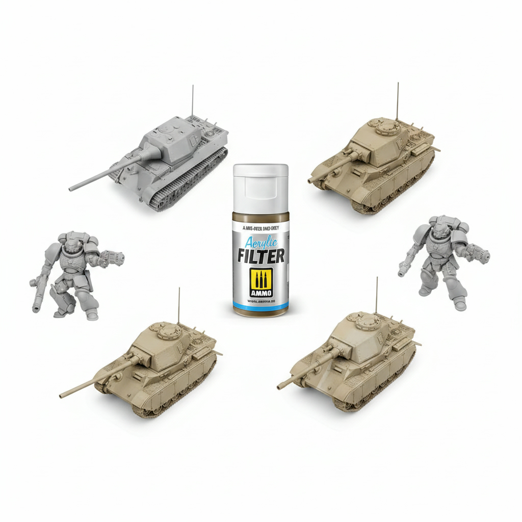 Ammo by Mig Jimenez Acrylic Filter Sand Grey AMIG0828