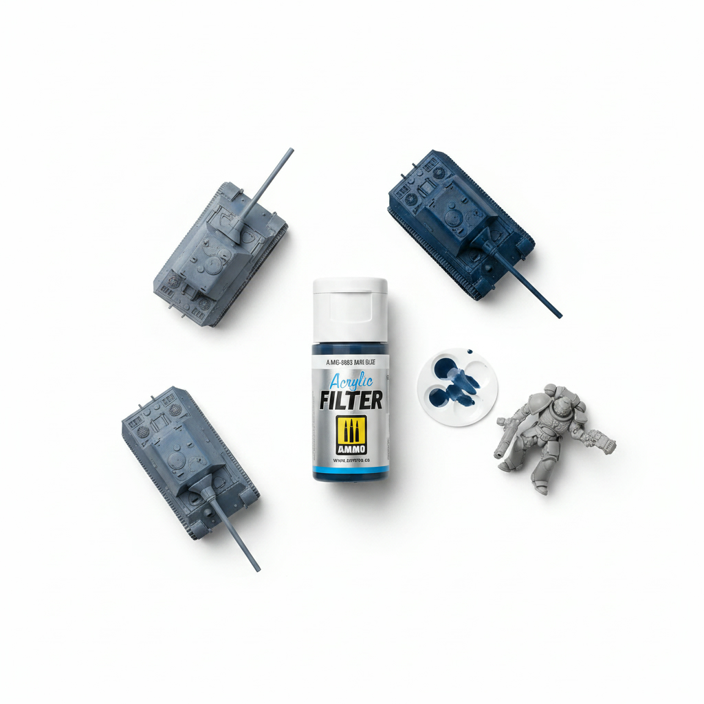 Ammo by Mig Jimenez Acrylic Filter Dark Blue AMIG0803