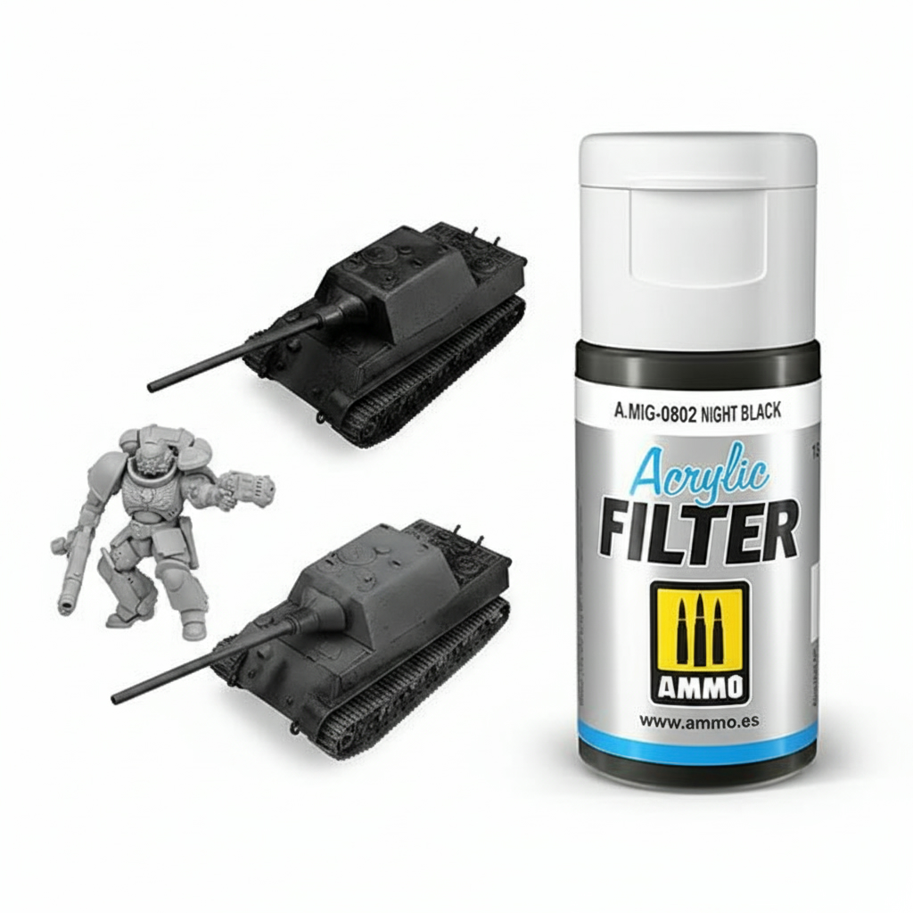 Ammo by Mig Jimenez Acrylic Filter Night Black AMIG0802