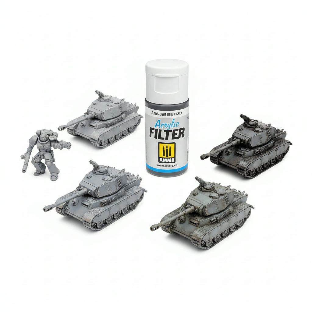 Ammo by Mig Jimenez Acrylic Filter Medium Grey AMIG0805