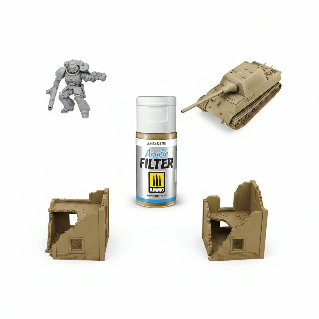 Ammo by Mig Jimenez Acrylic Filter Tan AMIG0824
