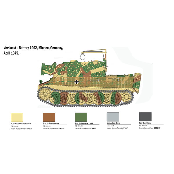 Italeri 38cm RW 61 auf Sturmmorser Tiger 1:38 Scale 6573