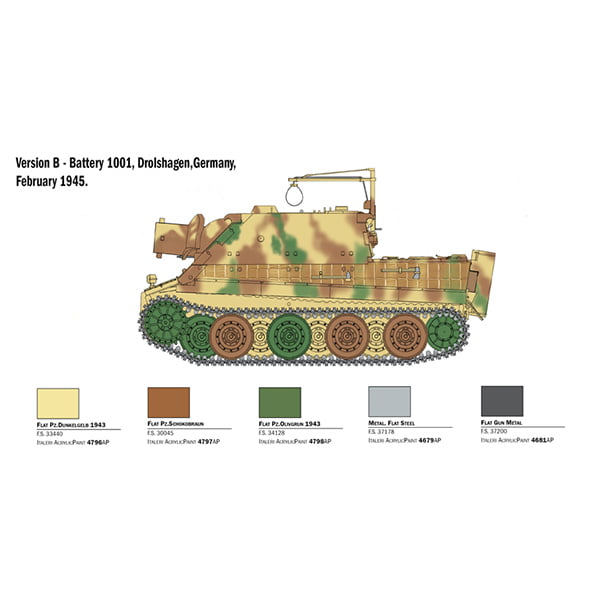 Italeri 38cm RW 61 auf Sturmmorser Tiger 1:38 Scale 6573