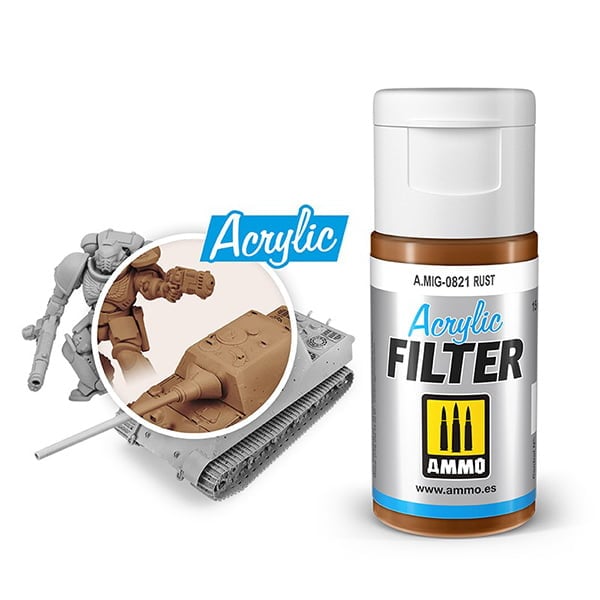 Ammo by Mig Jimenez Acrylic Filter Rust AMIG0821