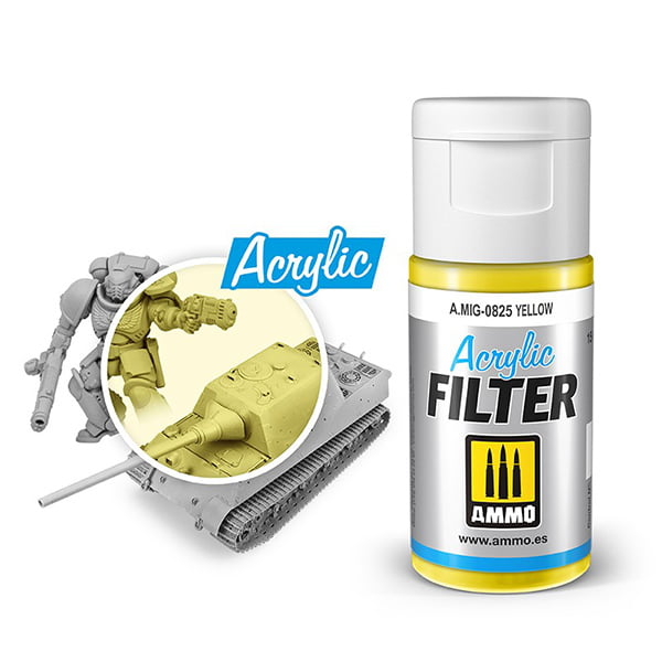 Ammo by Mig Jimenez Acrylic Filter Yellow AMIG0825