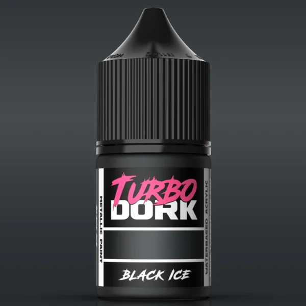 Turbo Dork Black Ice Metallic Acrylic Paint 22ml TDK025120