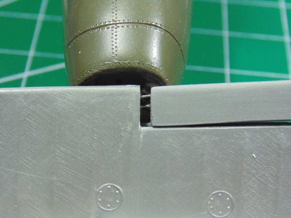 Trim Tab Being Test Fitted with Elevator
