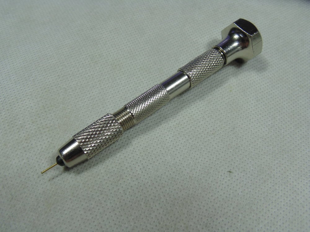 Pin Vice with Brass Rod Inserted
