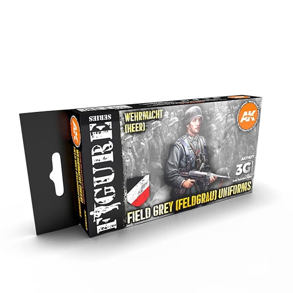 AK Interactive Acrylic 3rd Gen German Field Grey Uniforms Paint Set 11627