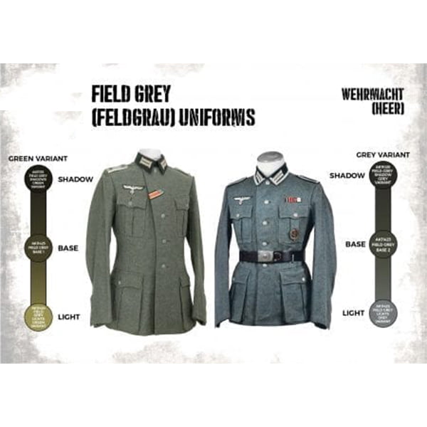 AK Interactive Acrylic 3rd Gen German Field Grey Uniforms Paint Set 11627