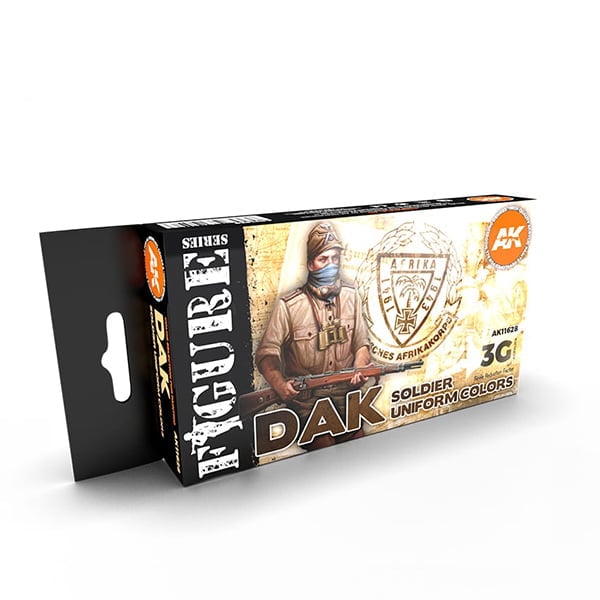 AK Interactive Acrylic 3rd Gen DAK Soldier Uniform Colors Paint Set 11628