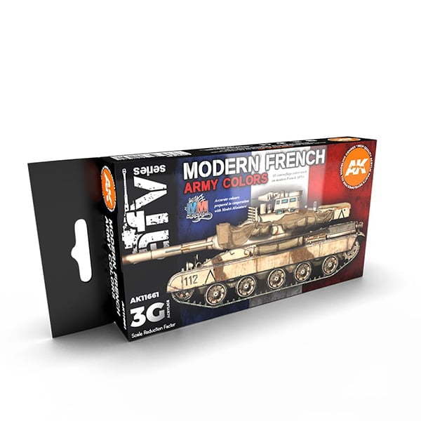 AK Interactive Acrylic 3rd Gen Modern French AFV Paint Set 11661