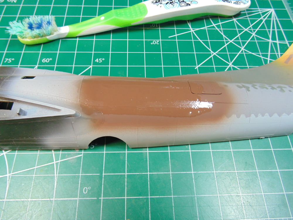 Brown Part with Toothbrush