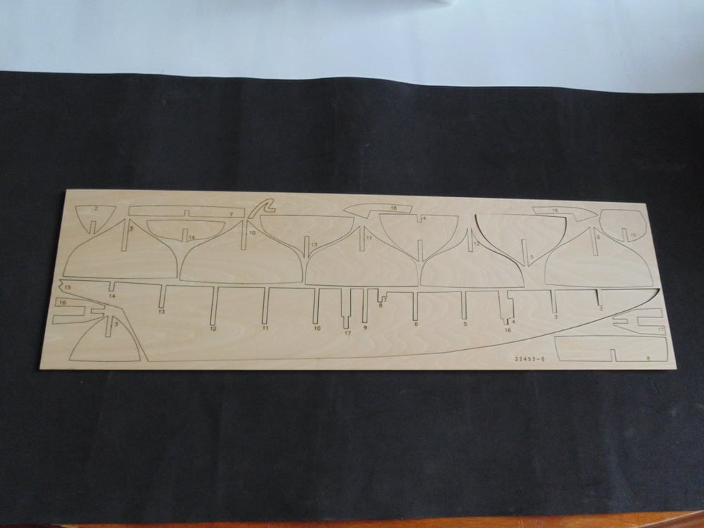 Parts Sheet in Tan on Black