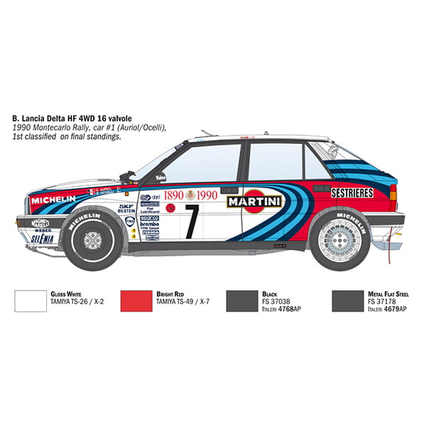 Italeri Lancia Delta HF Integrale 16V 1:12 Scale 4709