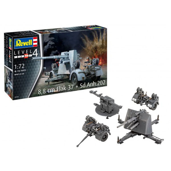 Revell 8.8 cm Flak 37 and Sd.Anh.202 1:72 Scale RVG 03325