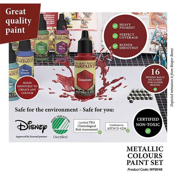 The Army Painter Metallic Colours Paint Set WP8048