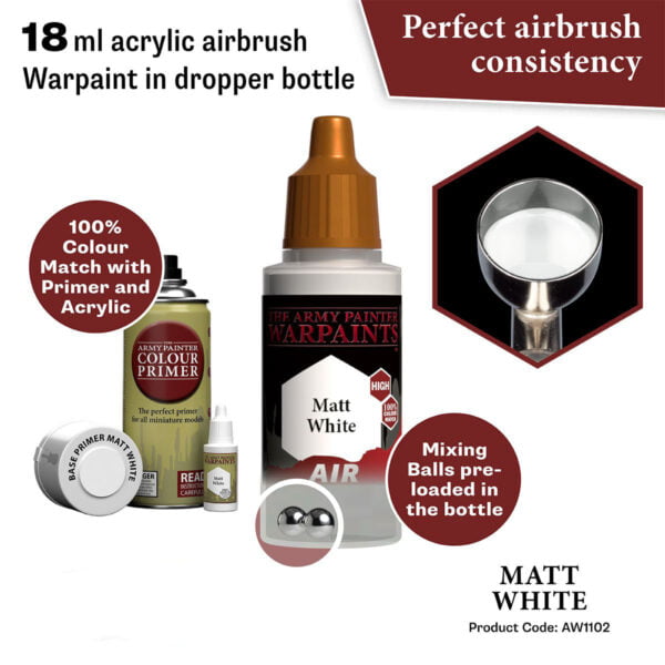 The Army Painter Air Matt White 18ml AW1102