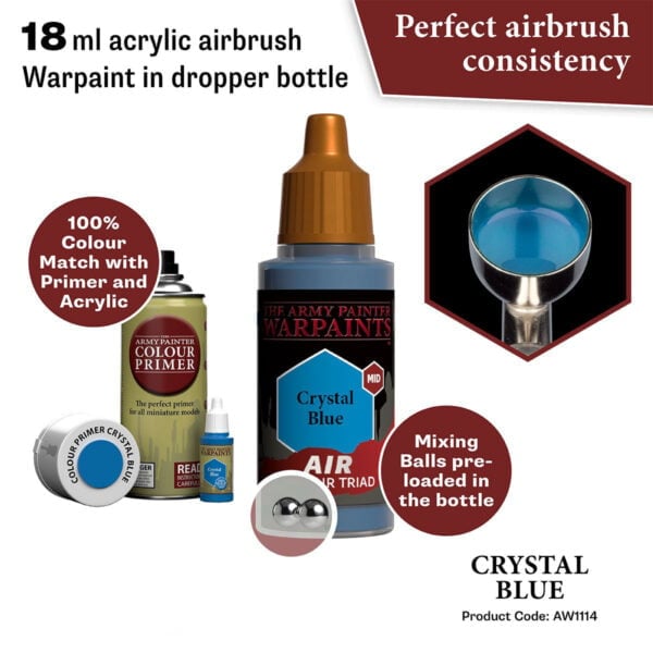 The Army Painter Air Crystal Blue 18ml AW1114