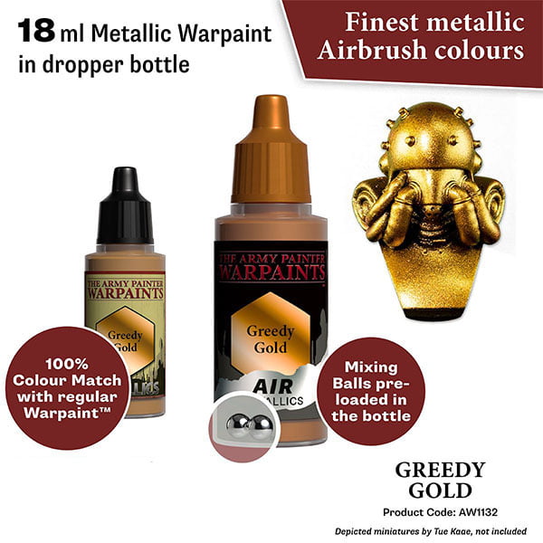 The Army Painter Metallic Air Greedy Gold 18ml AW1132